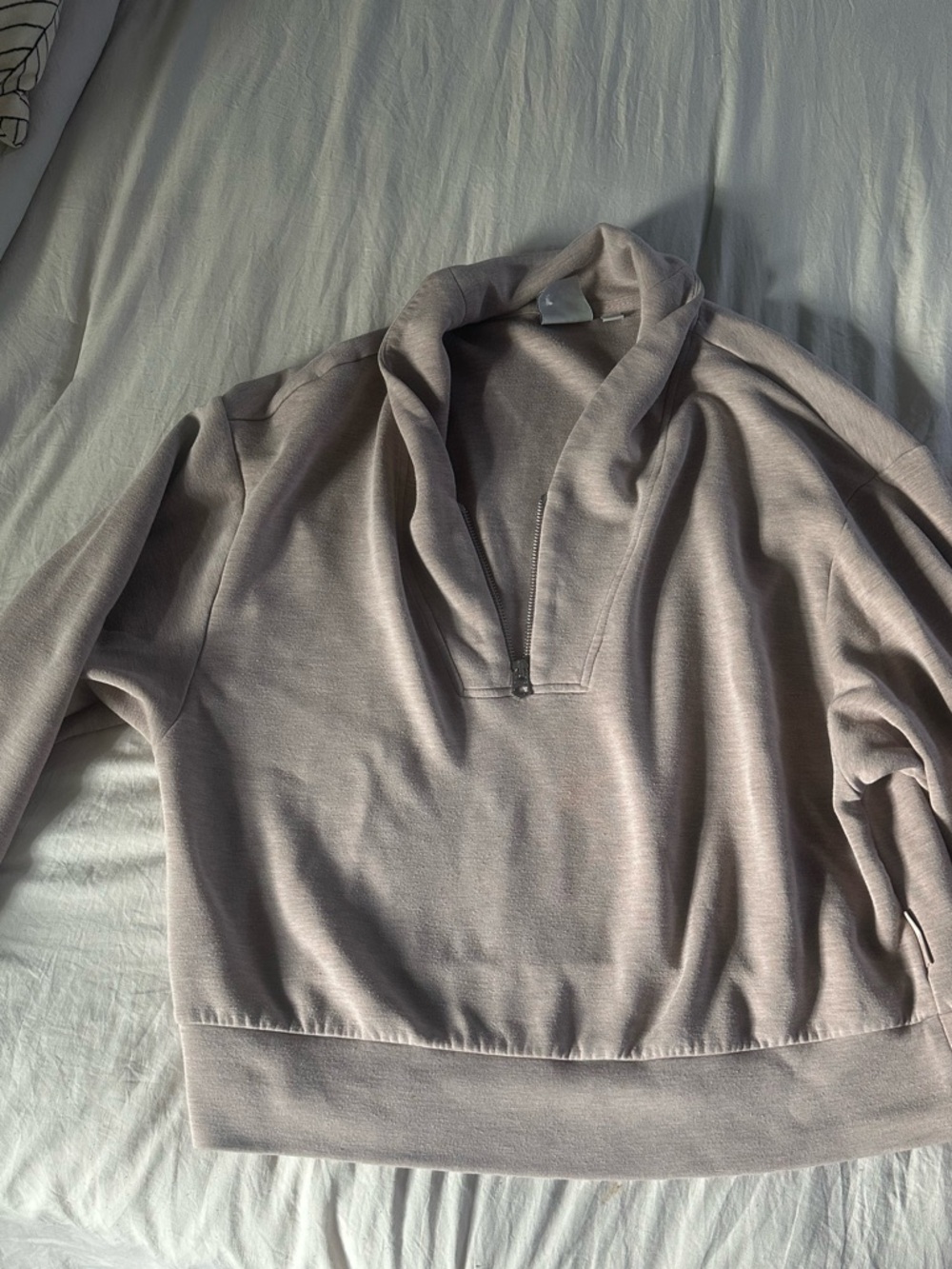Varley Dusty Mauve Shawl-Collar Pullover- gently worn